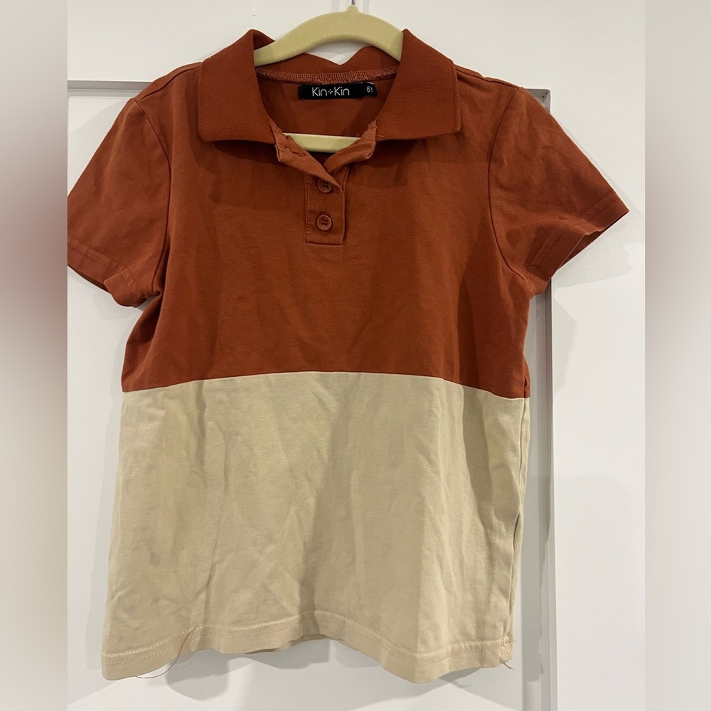Kin+Kin boys colorblock polo shirt, size 6